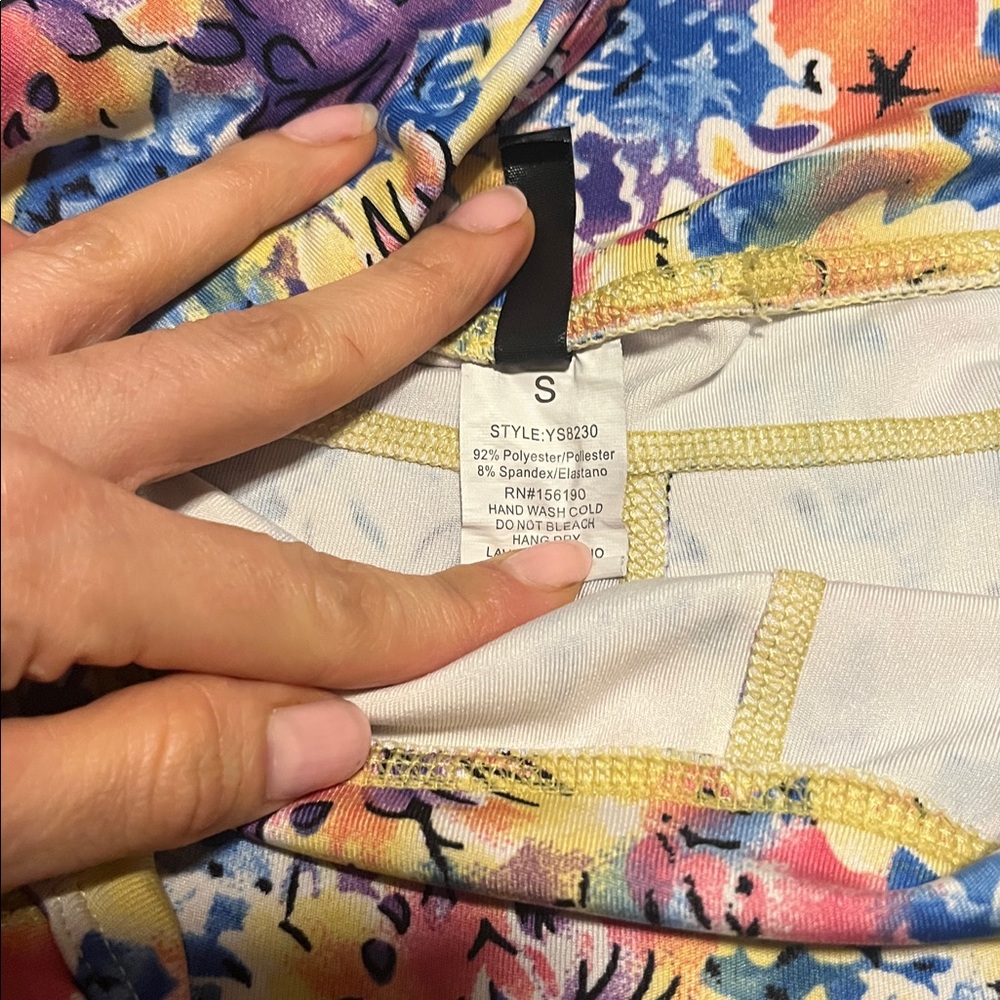 EUC matching Floral Sports Bra and Leggings Set - Picture 6 of 8